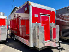 Red Trailers Combo 21 ft Burgundy & 18 ft Red