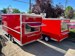 Red Trailers Combo 21 ft Burgundy & 18 ft Red