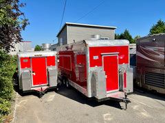 Red Trailers Combo 21 ft Burgundy & 18 ft Red