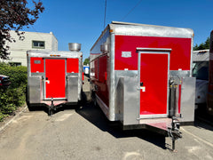 Red Trailers Combo 21 ft Burgundy & 18 ft Red