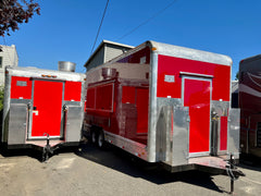 Red Trailers Combo 21 ft Burgundy & 18 ft Red