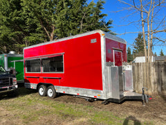 Red Trailers Combo 21 ft Burgundy & 18 ft Red
