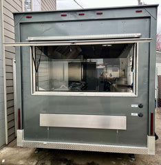 18Ftx8 Metallic Grey Food Trailer