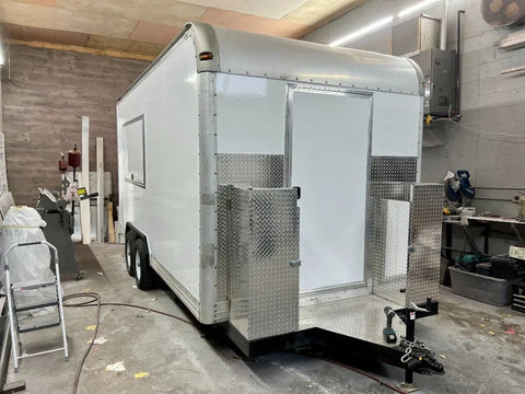 New 16x8 White Food Trailer ** FULLY EQUIPPED & CERTIFIED **